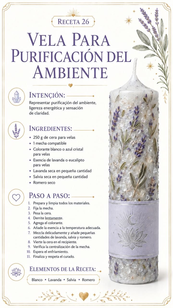 Receta 26 — Vela para Purificación del Ambiente