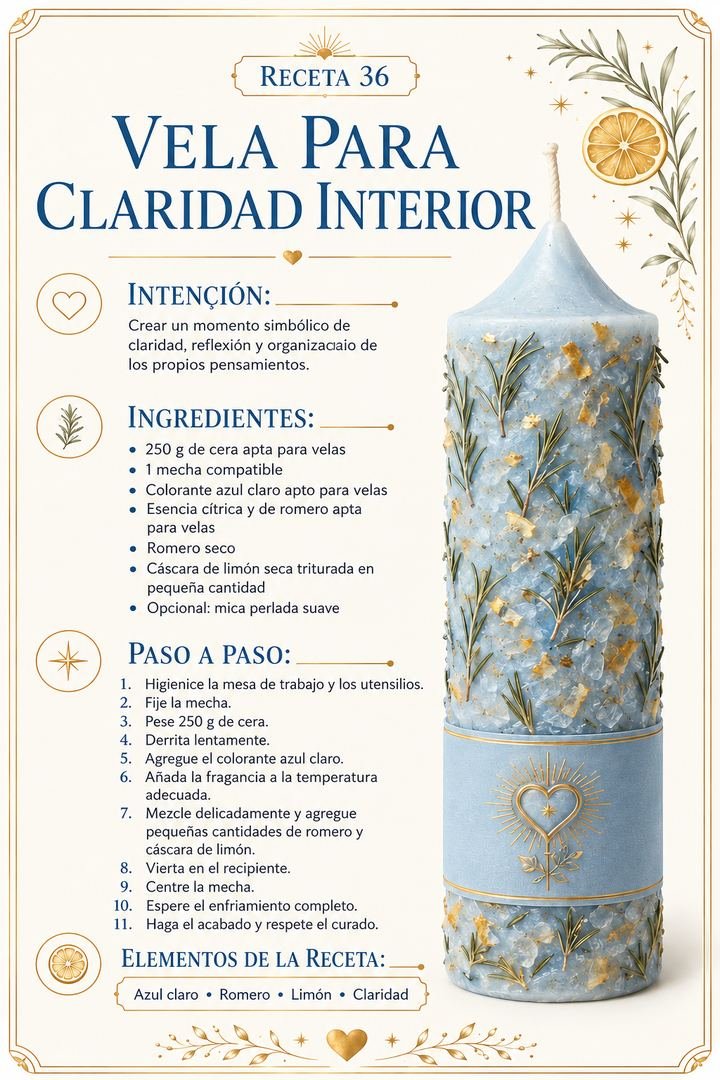 Receta 36 — Vela para Claridad Interior