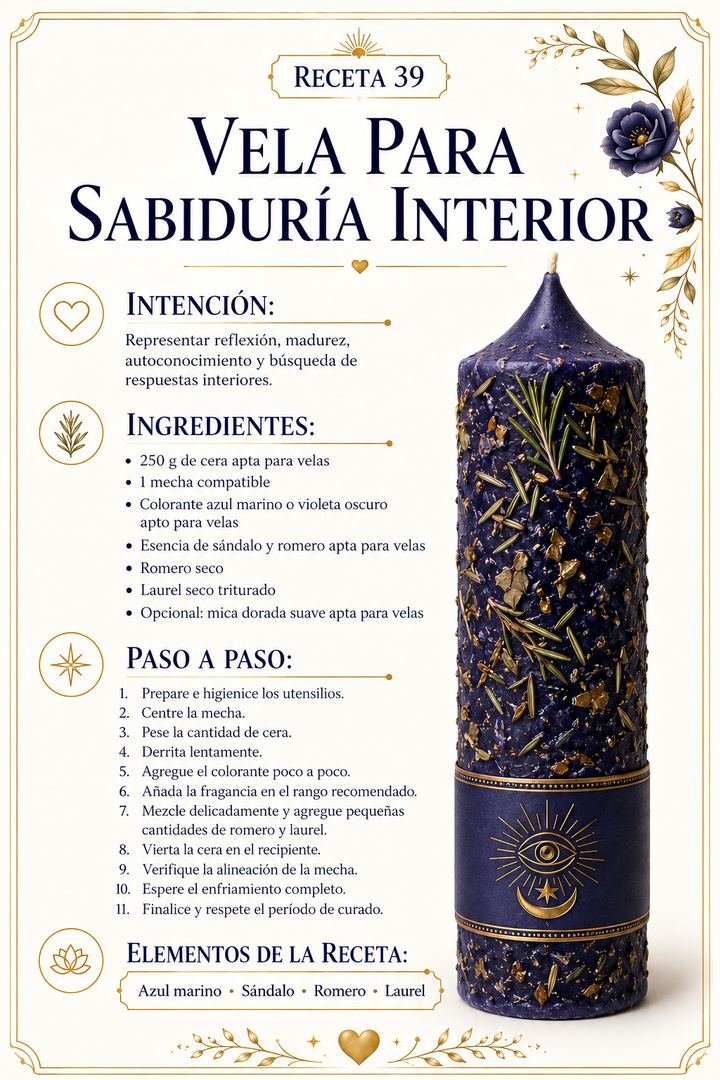 Receta 39 — Vela para Sabiduría Interior